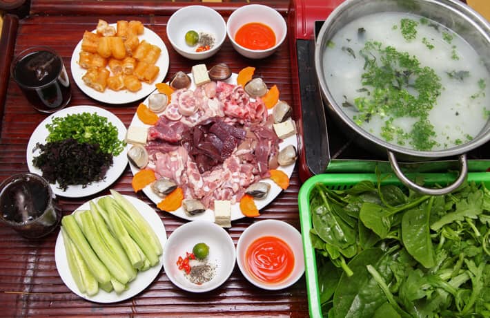 lau chao thap cam